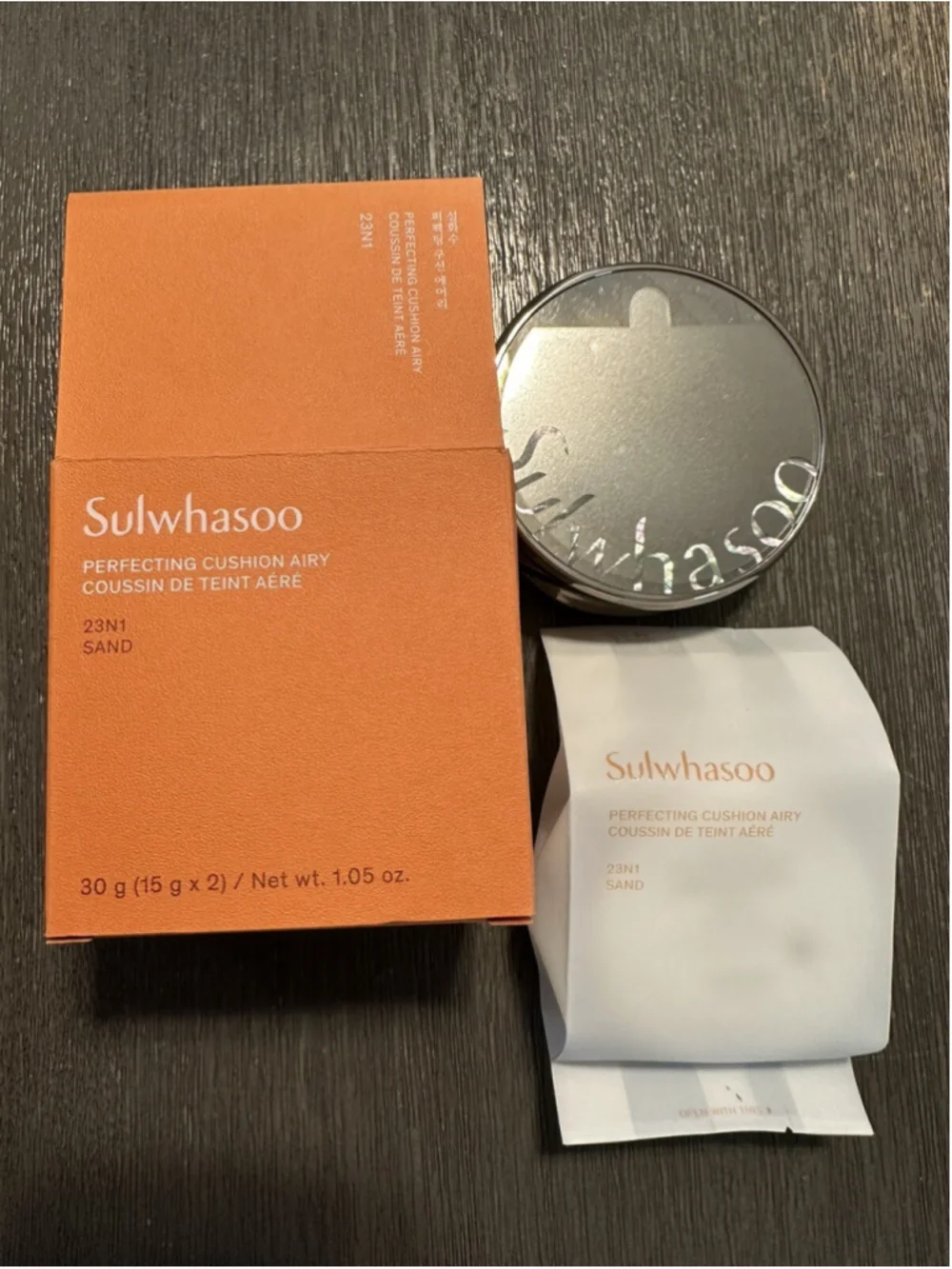 Sulwhasoo New Perfecting Cushion AIRY 15g+Refill 15g Glow&Natural, Shade 23N1
